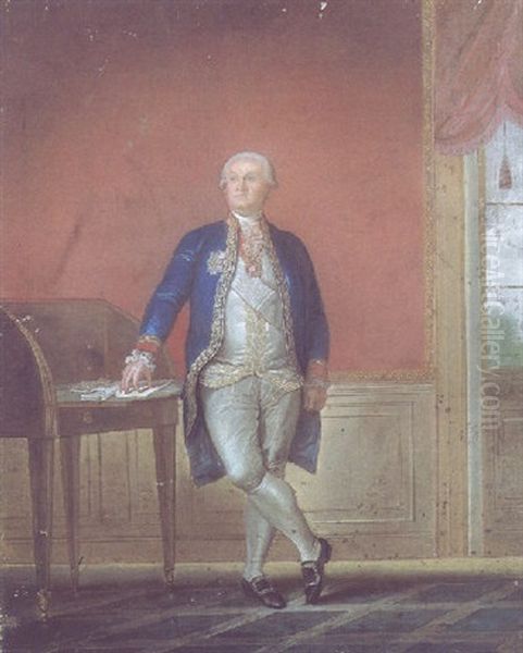 Portrait Of Adolf Friedrich Iv, Duke Of Mecklenburg-strelitz Oil Painting by Daniel Woge