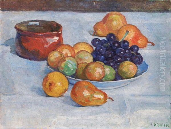 Still Life With Grapes by Julius Wohlers