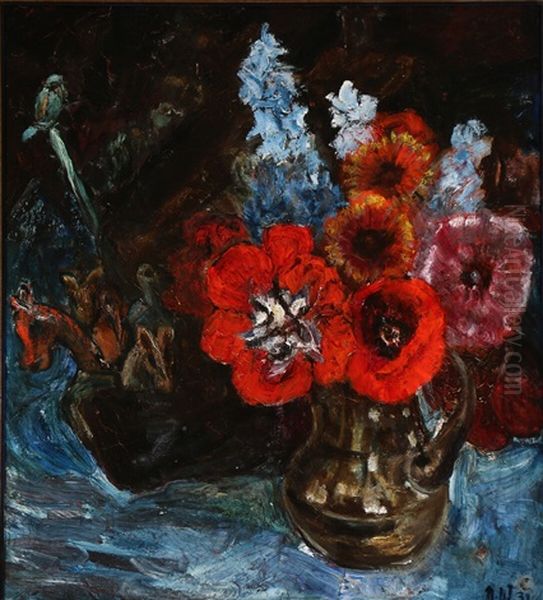 Still Life With Flowers by Nikolaus (Niko) Woehlk