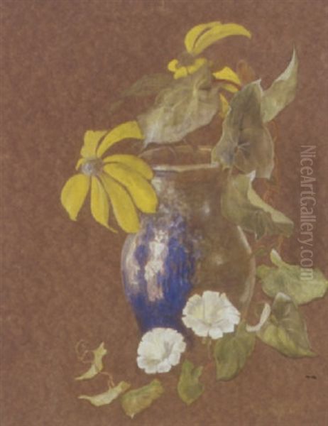 Krukke Med Blomster by Nikolaus (Niko) Woehlk