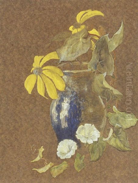 Krukke Med Blomster Oil Painting by Nikolaus (Niko) Woehlk