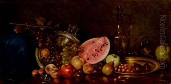 Still Life With Fruit Oil Painting by Nicolas Wokos