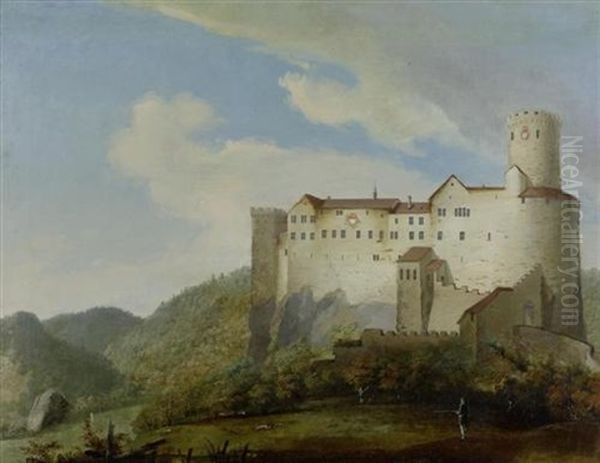 Schloss Neu Bechburg Bei Onsingen Oil Painting by Caspar Wolf