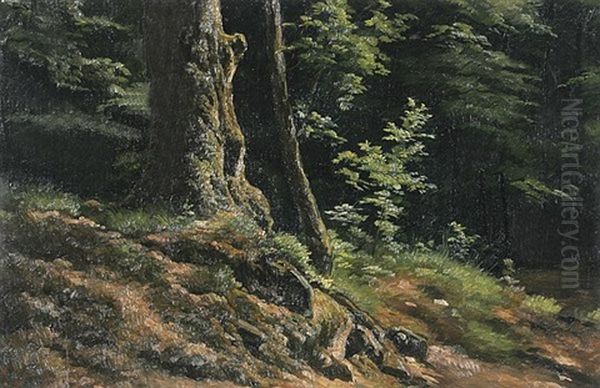 Am Waldrand Oil Painting by Max Wolf