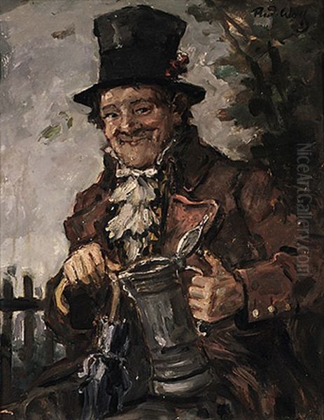 Das Gluck Im Winkel Oil Painting by Rudolf Robert Wolf