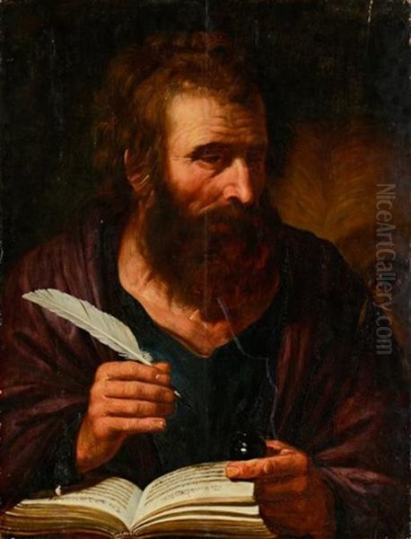 Evangeliste Saint Marc Oil Painting by Artus Wolfaerts