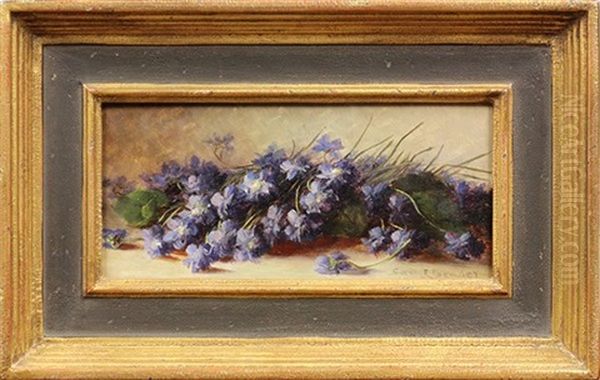 Still Life With Violets Oil Painting by Sarah Bender de Wolfe