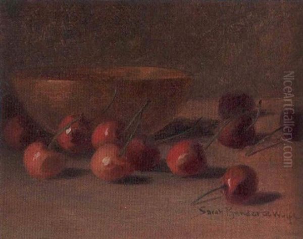 Still Life With Cherries Oil Painting by Sarah Bender de Wolfe