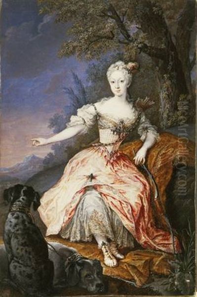 Erzherzogin Maria Theresia Von Osterreich Oil Painting by Georg Andreas Wolfgang