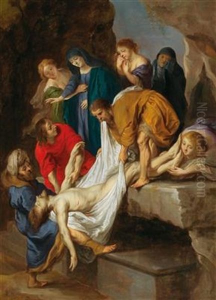 The Entombment Of Christ by Victor Wolfvoet the Younger