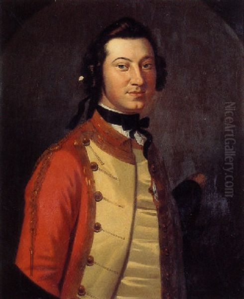 Portrait Of Lieutenant Colonel George Scott Oil Painting by John Wollaston