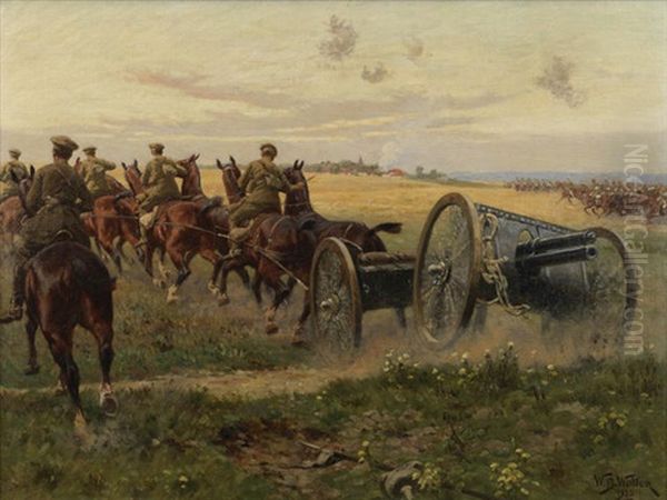 The Advance To The Aisne Oil Painting by William Barnes Wollen