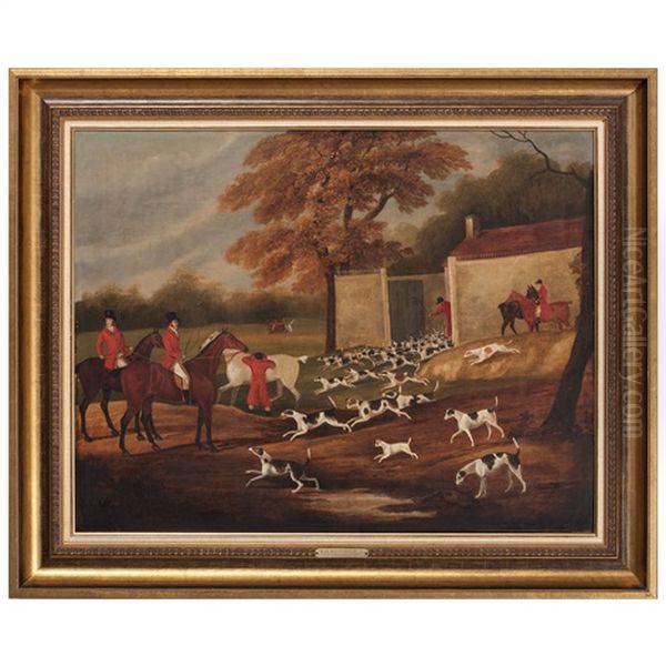 Fox Hunt Scene Oil Painting by Dean Wolstenholme the Younger