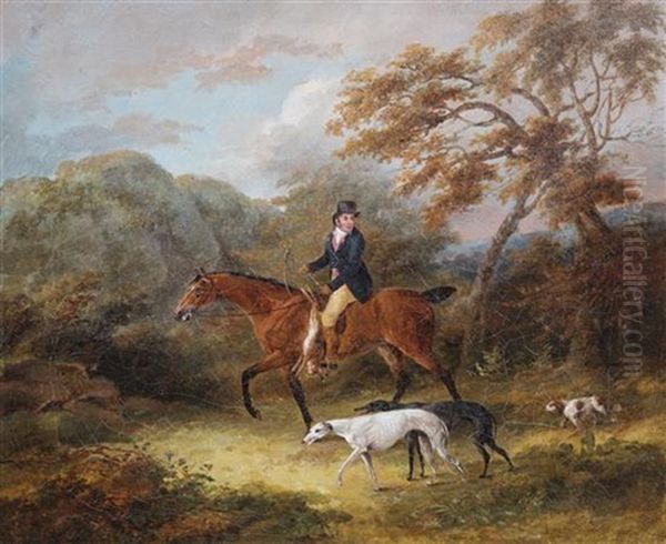 Coming Back From The Hunt Oil Painting by Dean Wolstenholme the Younger