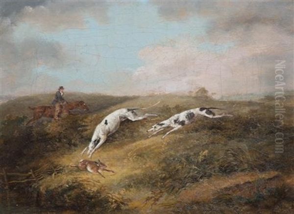 Harriers On The Scent And The Kill Oil Painting by Dean Wolstenholme the Younger