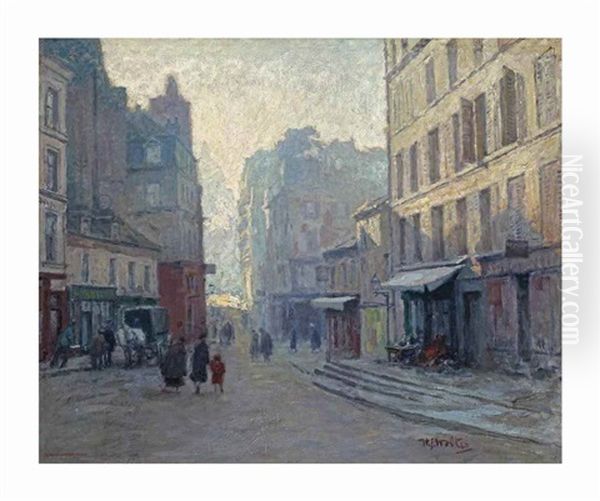 Rue Du Haut Pave, Paris Oil Painting by Hendrik Jan Wolter