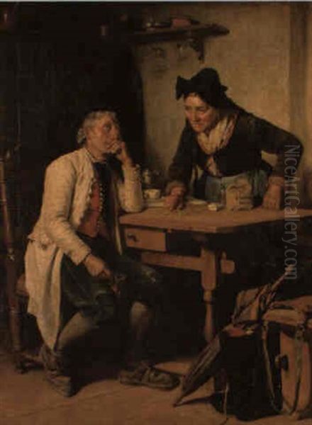 The Missing Coin Oil Painting by Berthold Woltze