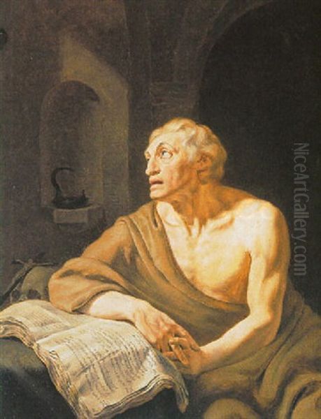 Saint Jerome Oil Painting by Pieter Christoffel Wonder