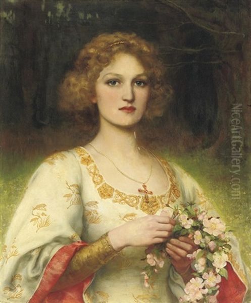 Maid Marian Oil Painting by William Clarke Wontner