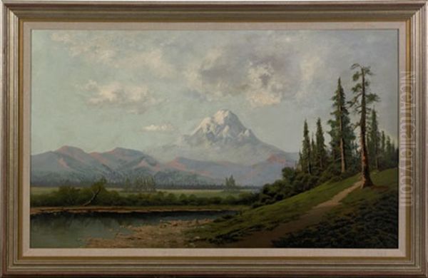 Western Landscape Oil Painting by Alexander M. Wood