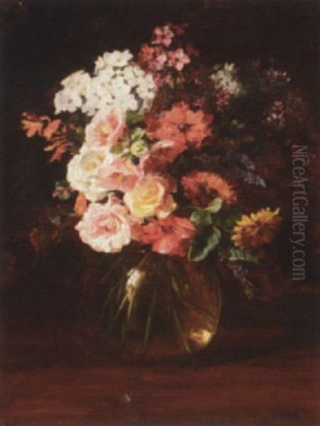 A Summer Bouquet Oil Painting by Catherine Mary Wood