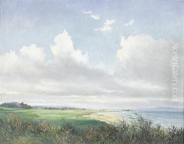 The Carnoustie Course Oil Painting by Frank Watson Wood