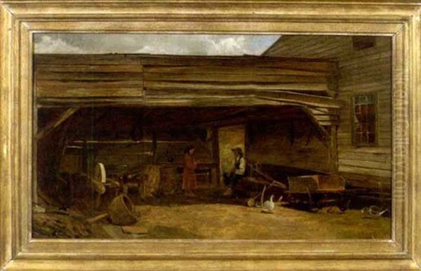 The Old Shed Oil Painting by George Bacon Wood