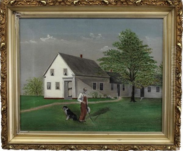 Regional Scene Oil Painting by Grant Wood