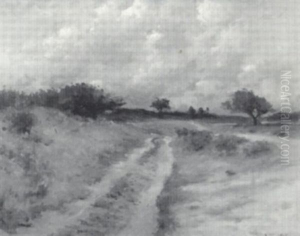 Country Road Oil Painting by John T. Wood