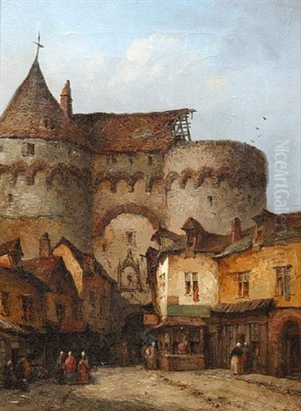 Vannes, Brittany (+ Beauvais; Pair) Oil Painting by Lewis John Wood