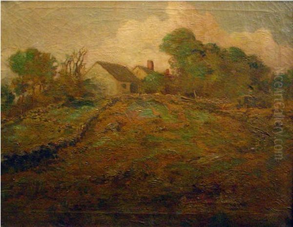 Landscape; House On A Hill Oil Painting by William R. C. Wood