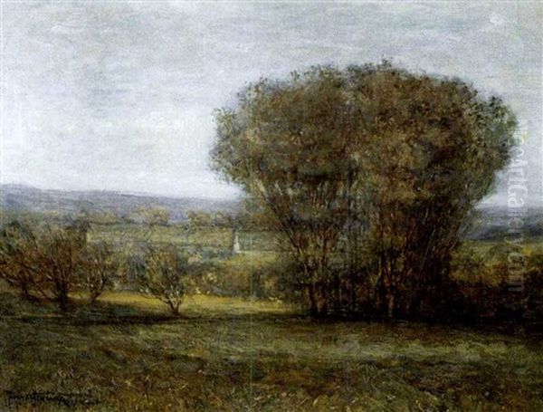 Pastorale Landscape Oil Painting by Percy Franklin Woodcock