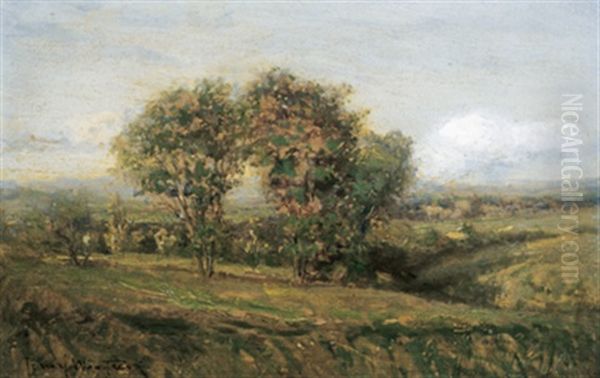 Landscape Nr. Chateauguay Oil Painting by Percy Franklin Woodcock