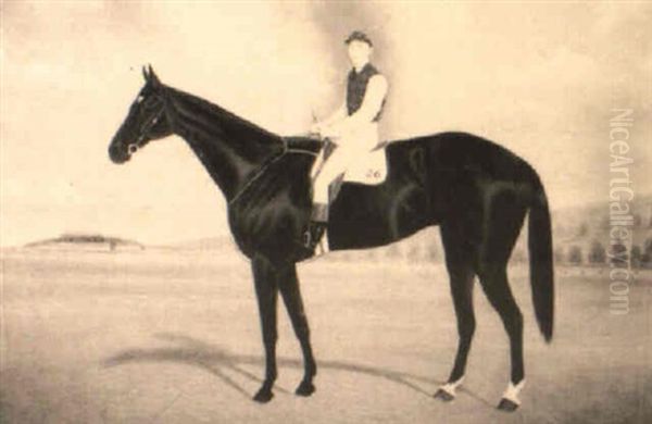 Auraria, Winner Of The 1895 Melbourne Cup Oil Painting by Frederick Woodhouse Jr.