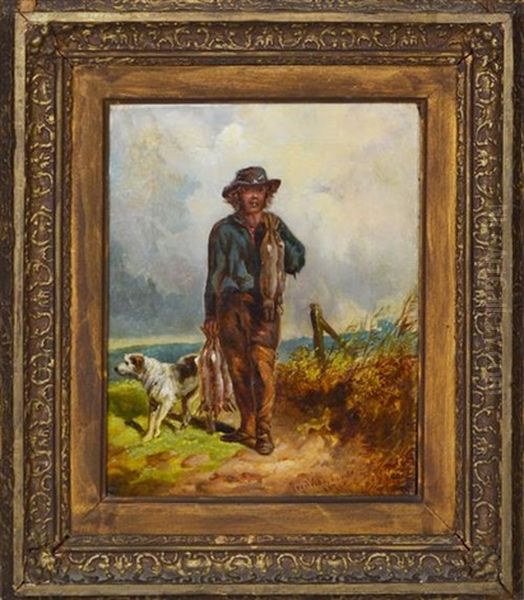 The Poacher Oil Painting by Frederick Woodhouse Sr.