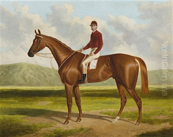 Falcon: Winner Of The 1864 Adelaide Cup Oil Painting by Frederick Woodhouse Sr.