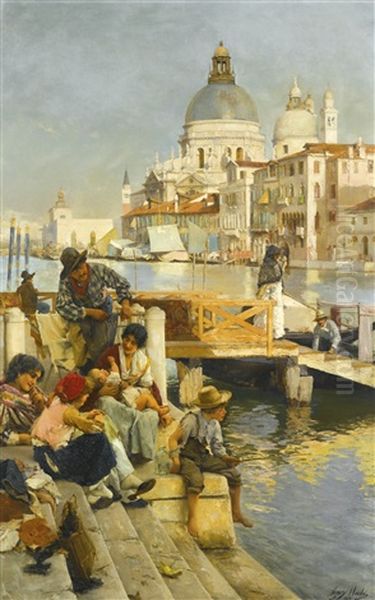 Il Mio Traghetto (my Ferry) Oil Painting by Henry Woods