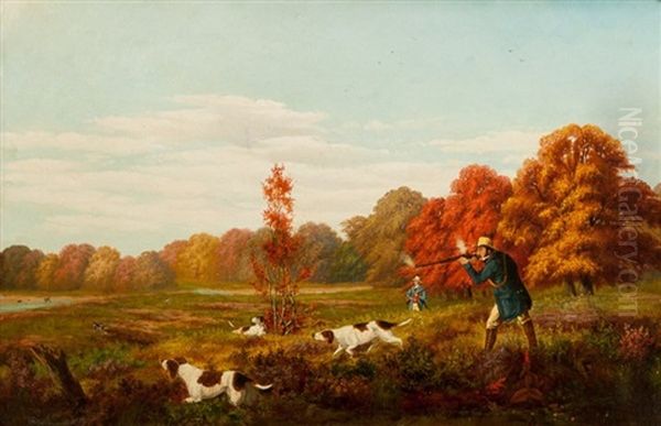 English Hunting Scene Oil Painting by John Archibald Woodside