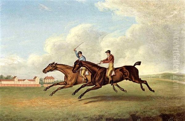 A Race At Bush Hill Oil Painting by John Archibald Woodside