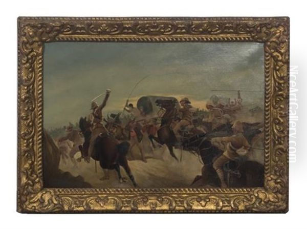 Battle Scene Oil Painting by Richard Caton Woodville Jr.