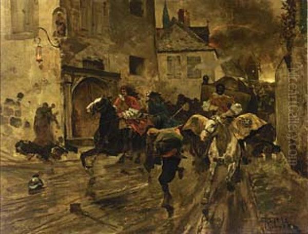 The Charge Oil Painting by Richard Caton Woodville Jr.