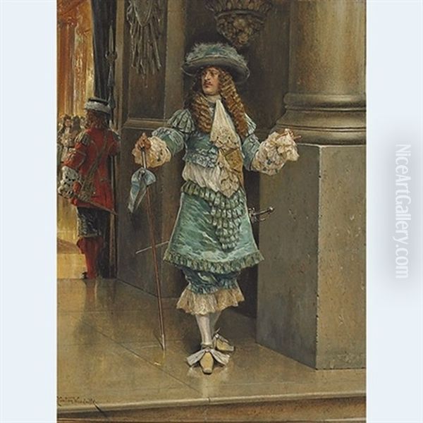 A Gentleman Of The Court Oil Painting by Richard Caton Woodville Sr.