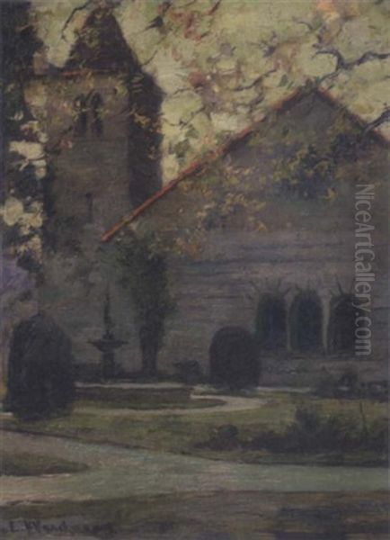 Newcomb Chapel Oil Painting by Ellsworth Woodward