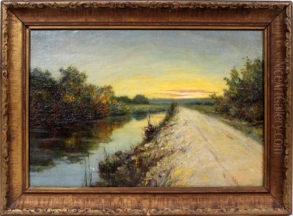 Tamiami Trail Oil Painting by Louise Giesen Woodward