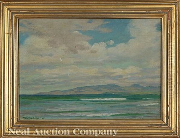 Surf, Waikiki Beach, Honolulu Oil Painting by William Woodward