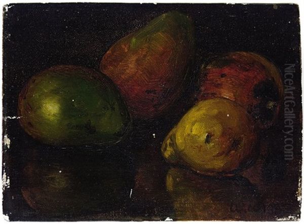 Still Life Of Pears Oil Painting by William Woodward