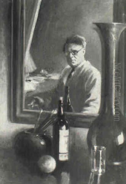 Self Portrait Oil Painting by Samuel Johnson Woolf