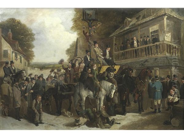 Greeting The New Mayor Oil Painting by Henry Charles Woollett