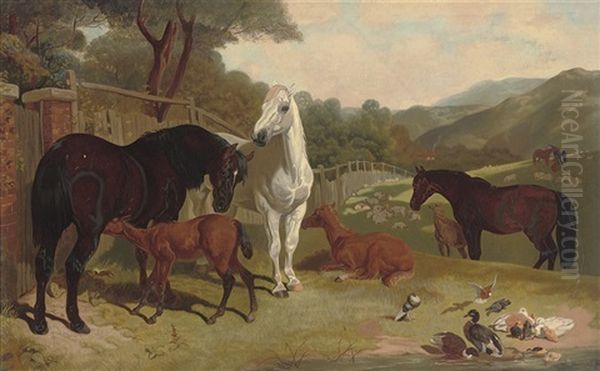 The Stud Farm Oil Painting by Henry Charles Woollett