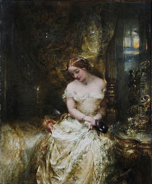 Before The Ball (+ After The Ball; Pair) Oil Painting by Alfred Joseph Woolmer